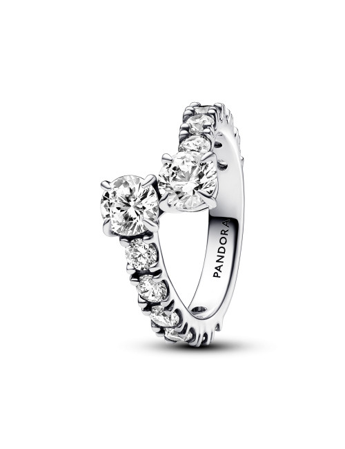 Anel Sparkling Overlapping Pandora