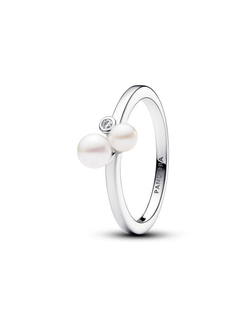 Anel Duo Treated Freshwater Cultured Pearls Pandora