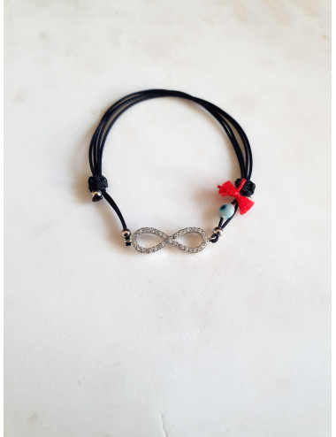 PULSEIRA EM FIO SEDA INFINITO MED PRATA