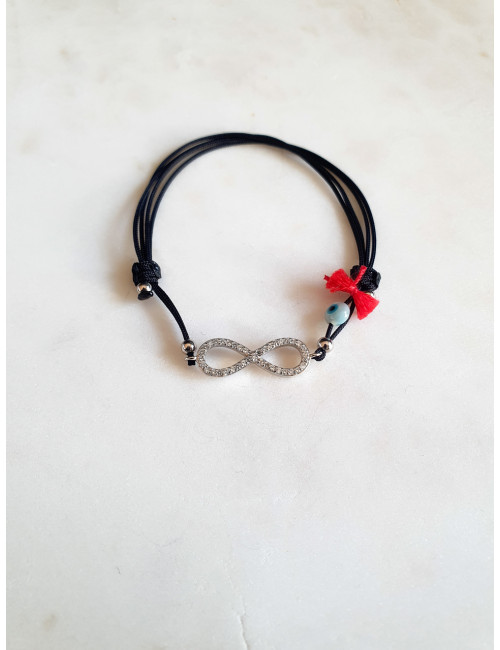 PULSEIRA EM FIO SEDA INFINITO MED PRATA