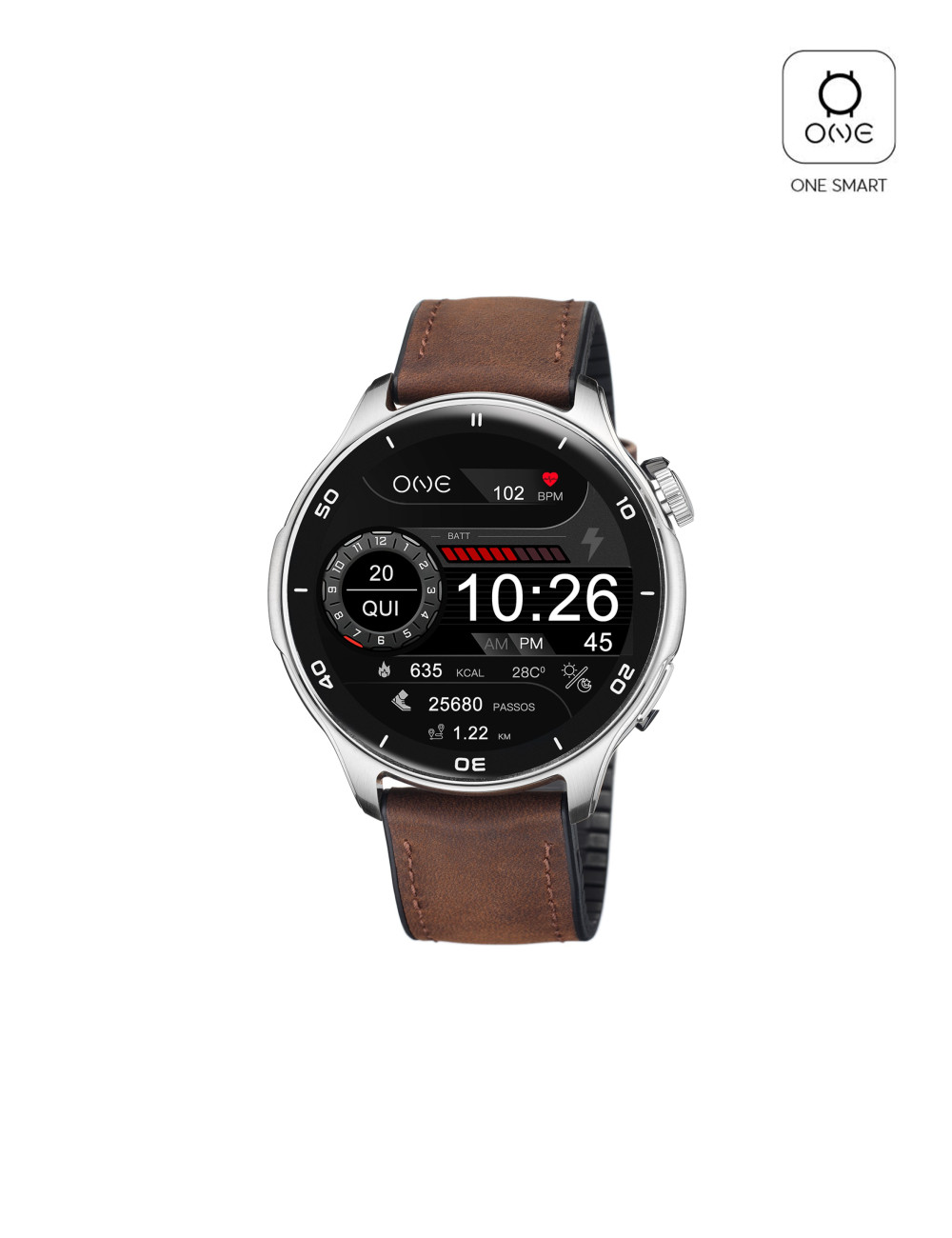 Smartwatch One Men Explorer GPS Brown
