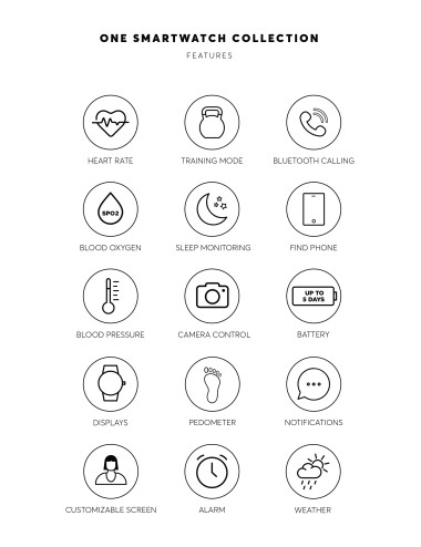 Smartwatch One MagicCall Bicolor Mesh