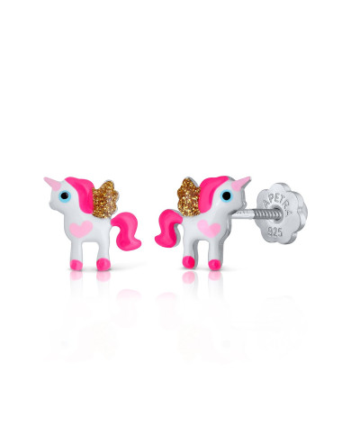 Brincos La Petra Unicórnio Rosa