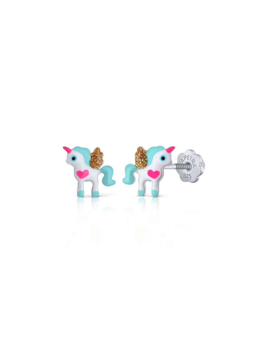 Brincos La Petra Unicórnio Azul