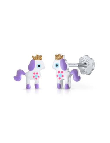 Brincos La Petra Unicórnio Lilás