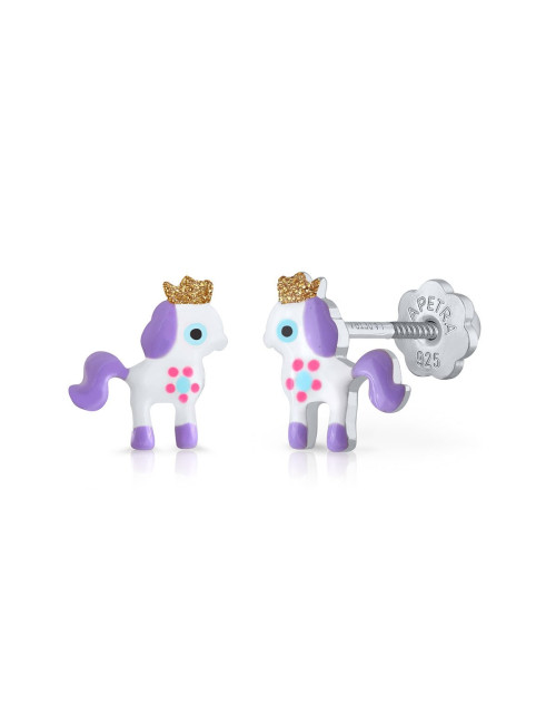 Brincos La Petra Unicórnio Lilás