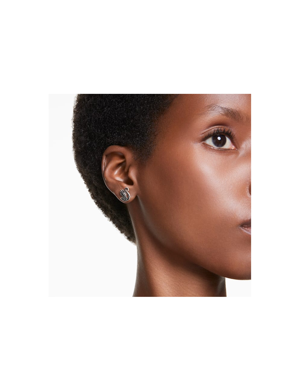 Brincos Black Swan Swarovski