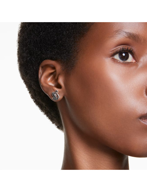 Brincos Black Swan Swarovski