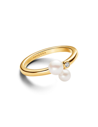 Anel Duo Treated Freshwater Cultured Pearls Pandora