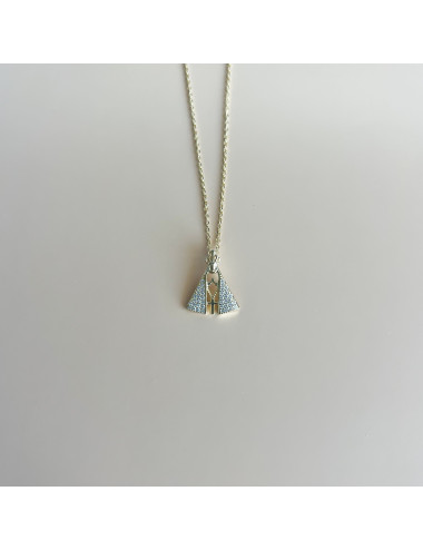 Colar Sra Aparecida Prata Dourada