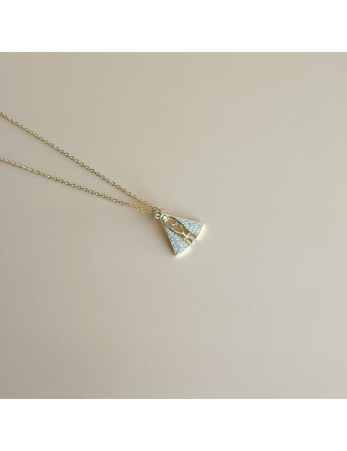 Colar Sra Aparecida Prata Dourada