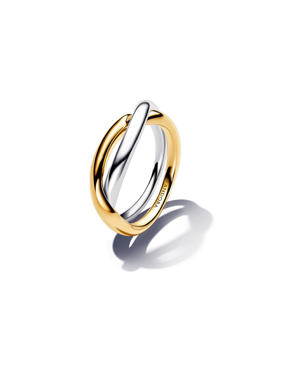 Anel Dois Tons Entrelaçados Pandora