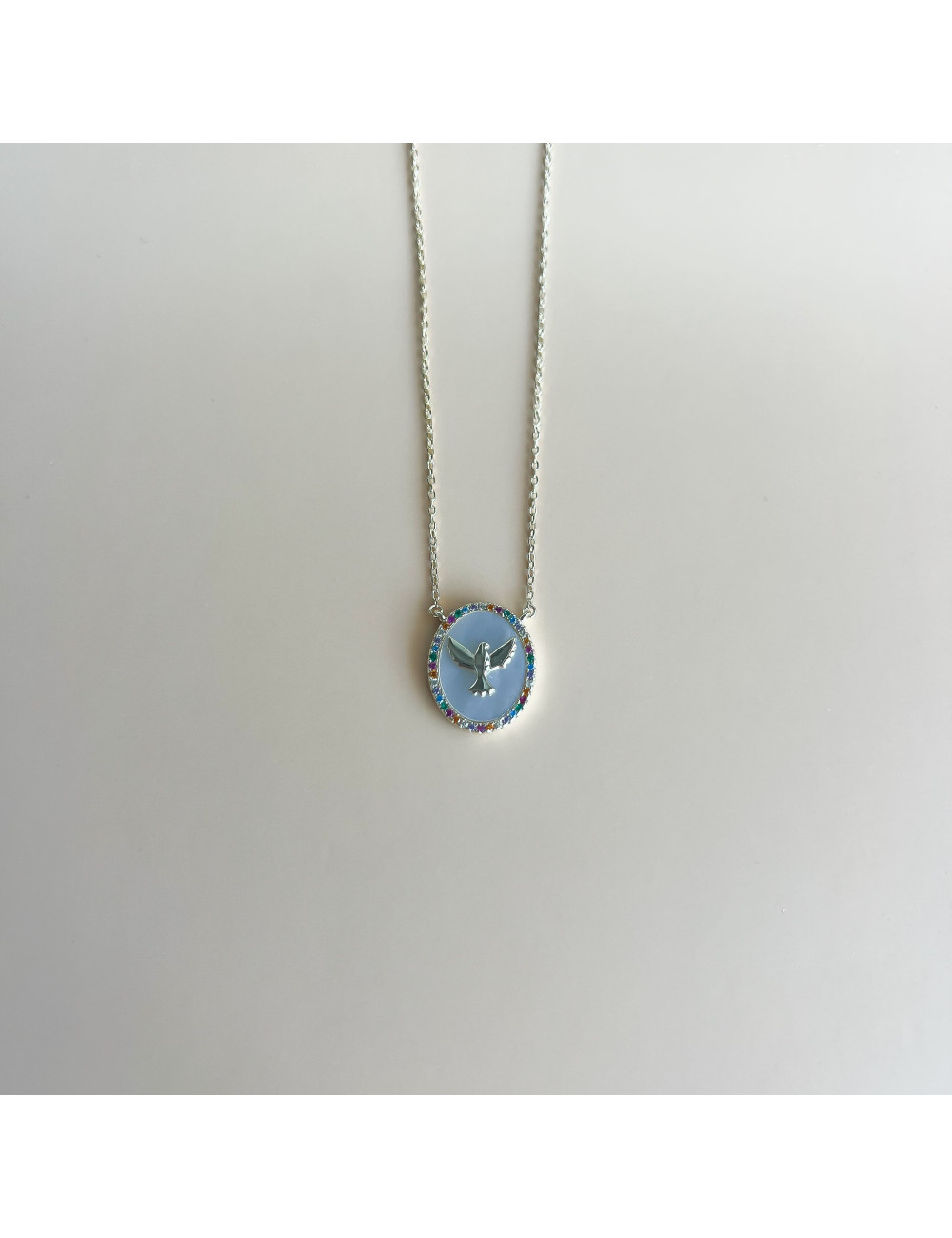 Colar Espirito Santo Prata Dourada