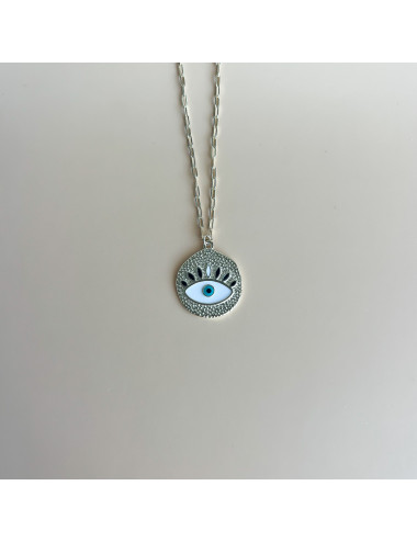 Colar Olho Prata Dourada