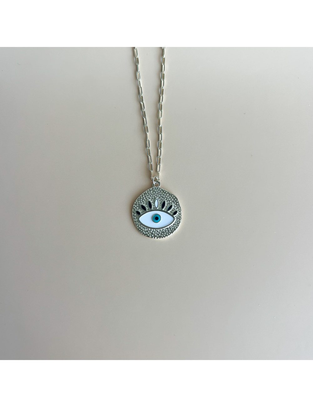 Colar Olho Prata Dourada