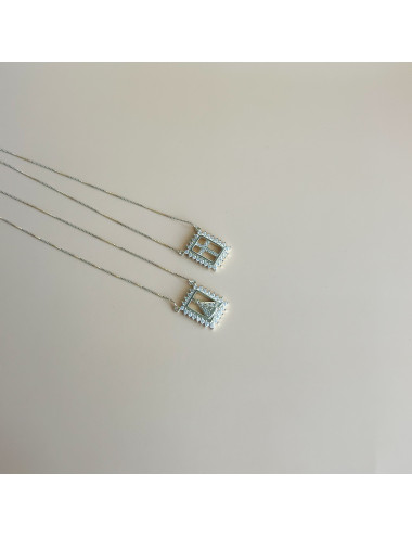 Escapulário Sra Aparecida e Cruz Prata Dourada