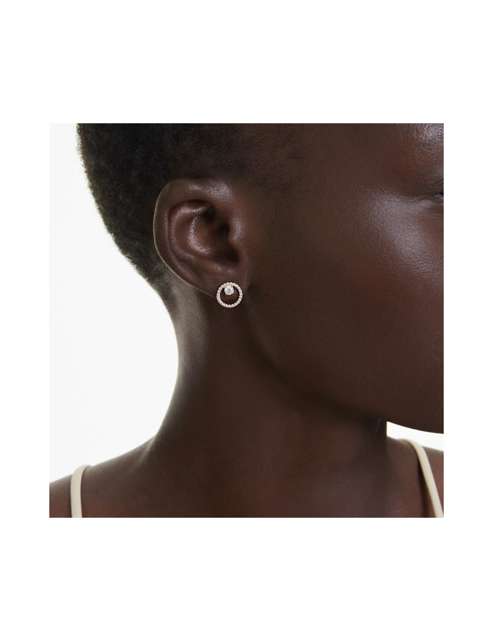 BRINCOS STUD WHITE SWAROVSKI