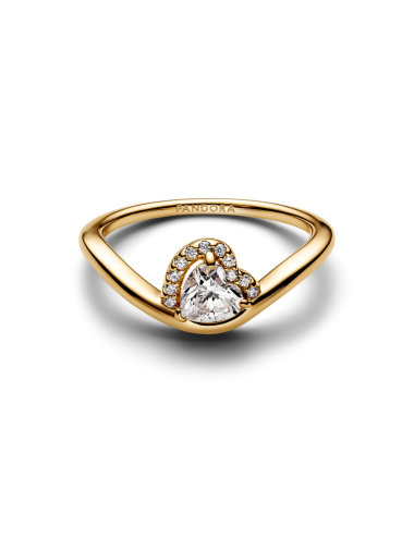 Anel Coração Ondulado Pandora