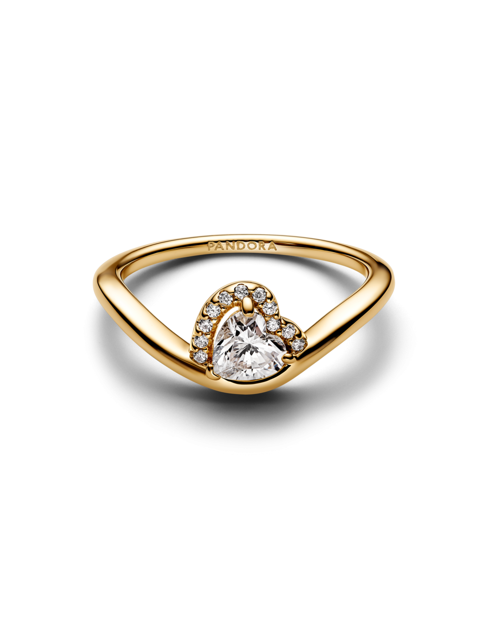 Anel Coração Ondulado Pandora