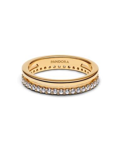 Anel Banda Dupla Gold Pandora