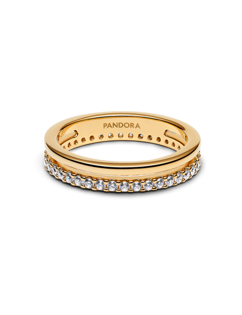 Anel Banda Dupla Gold Pandora