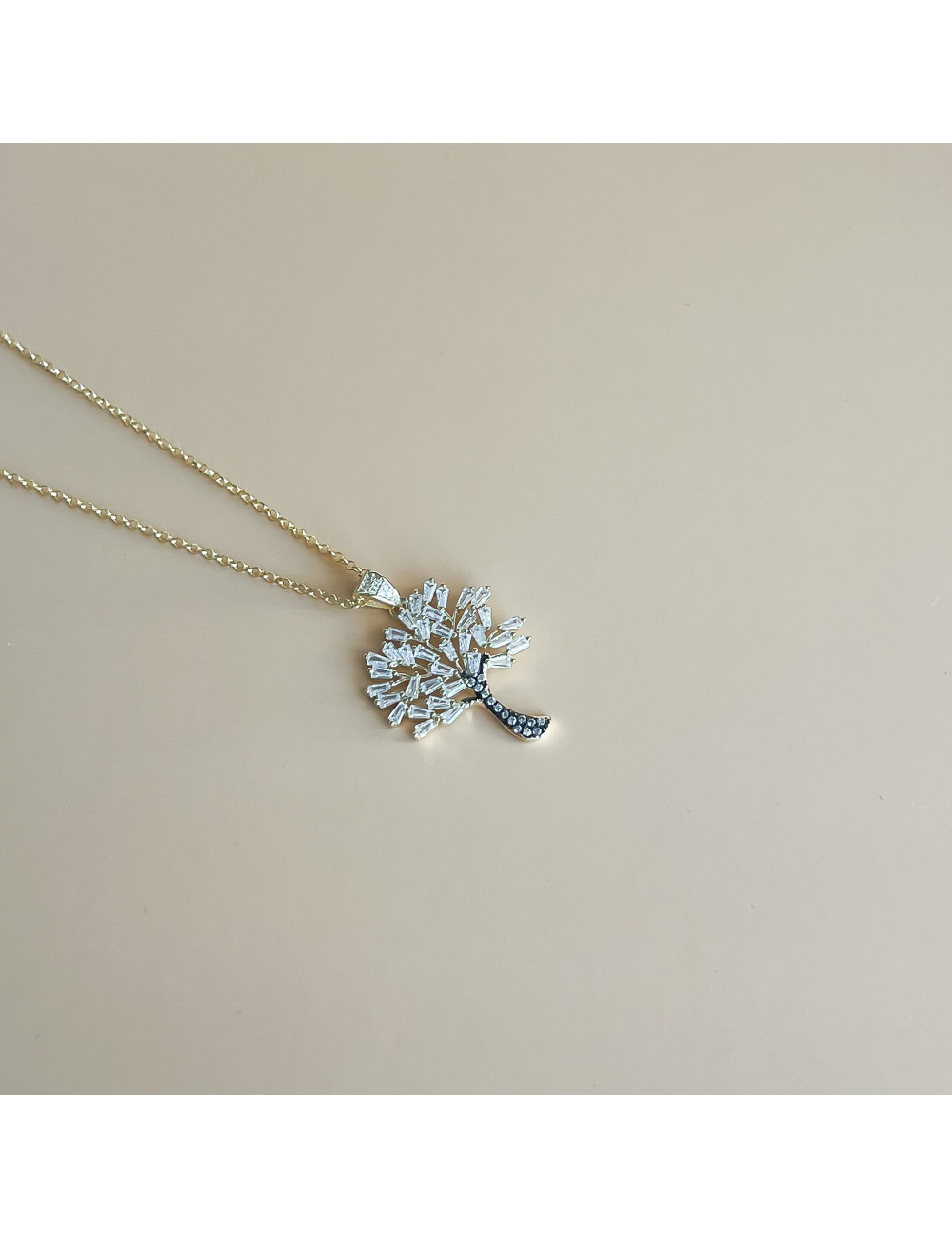 Colar Árvore Vida Prata Dourada