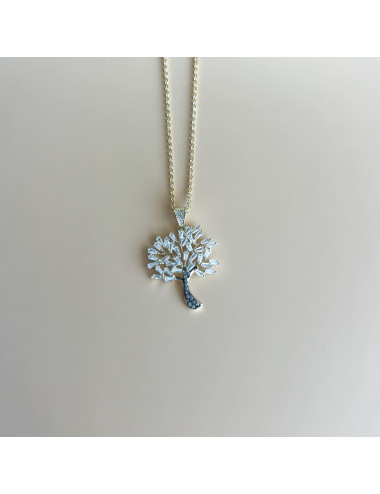 Colar Árvore Vida Prata Dourada