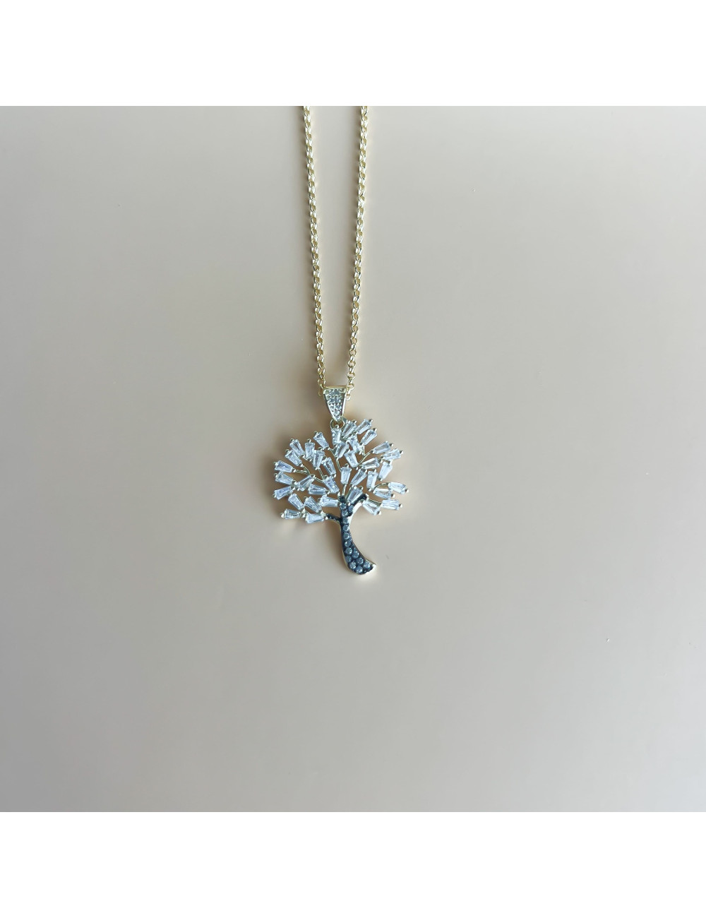 Colar Árvore Vida Prata Dourada