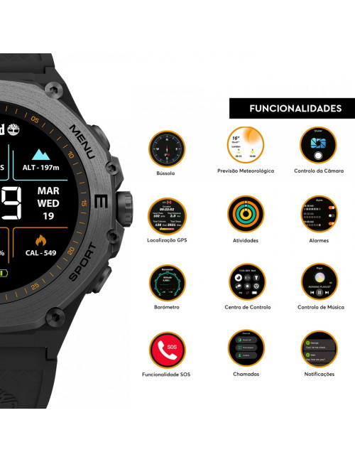 Relógio Smartwatch Timberland Trail Force S2
