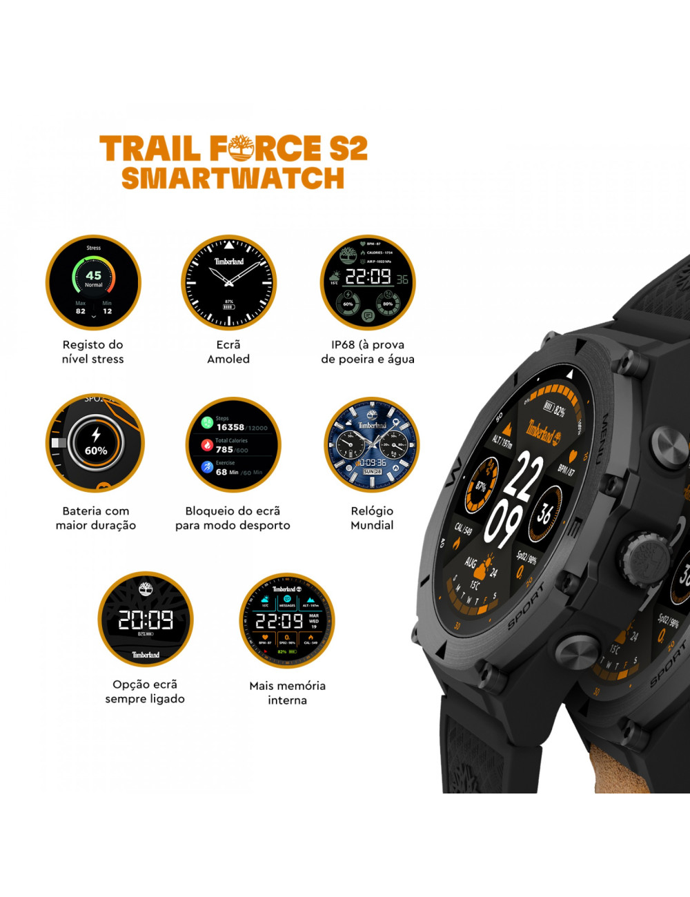 Box Smartwatch Timberland Trail Force S2