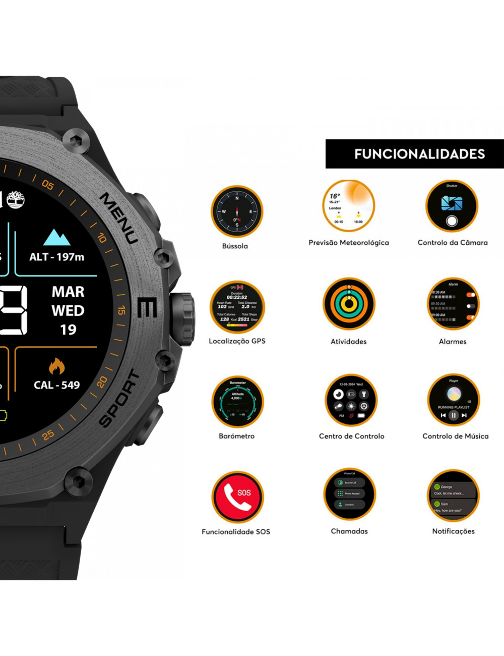 Box Smartwatch Timberland Trail Force S2