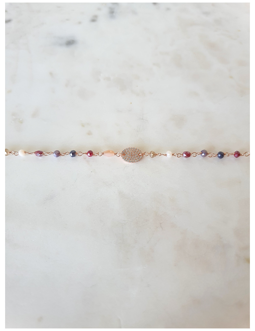 PULSEIRA ROSE CHARM PRATA ROSE GOLD