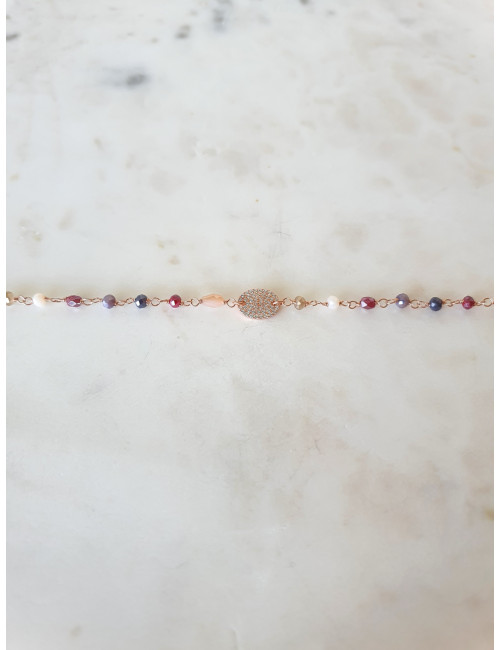 PULSEIRA ROSE CHARM PRATA ROSE GOLD