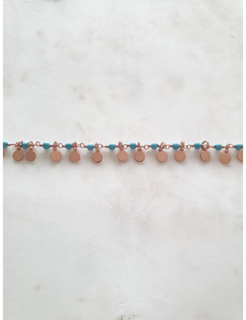 PULSEIRA OCEAN PRATA ROSE GOLD