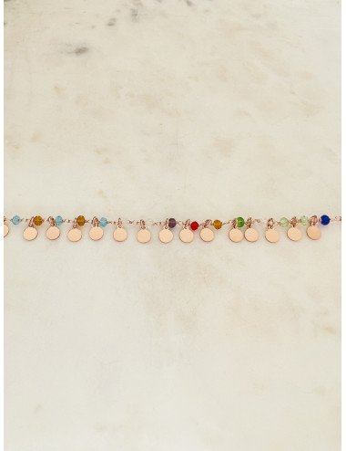 PULSEIRA COLOFULL PENDENTES PRATA ROSE GOLD