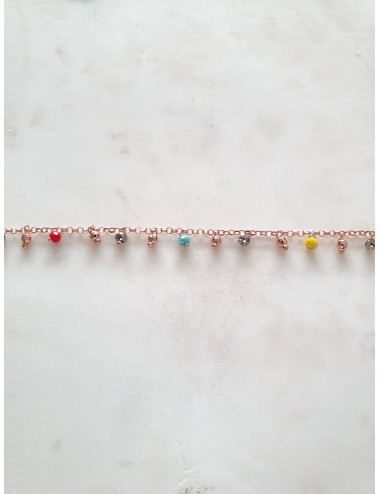 PULSEIRA COLOR ME PRATA ROSE GOLD