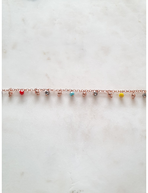 PULSEIRA COLOR ME PRATA ROSE GOLD