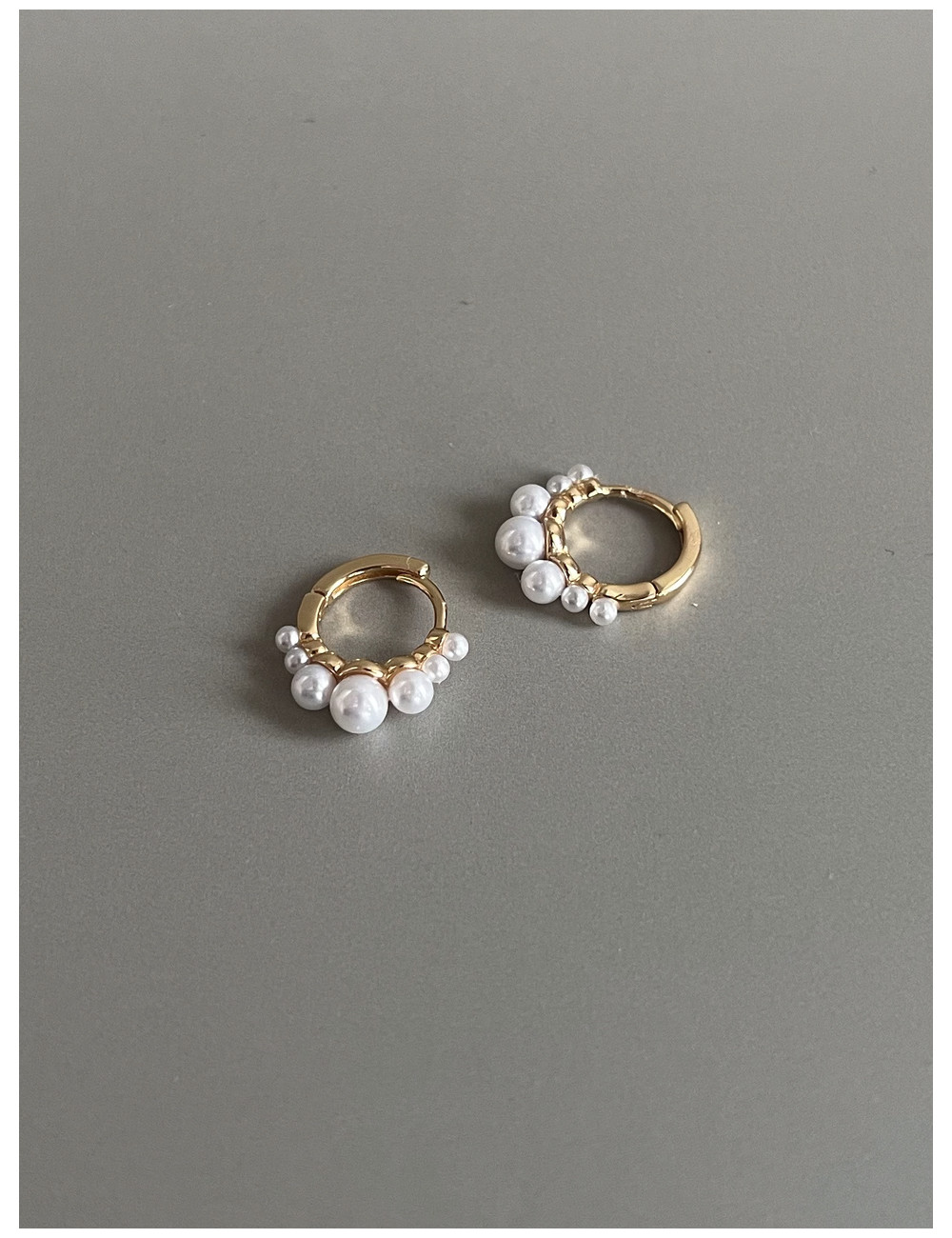 Argolas Pearly Prata Dourada