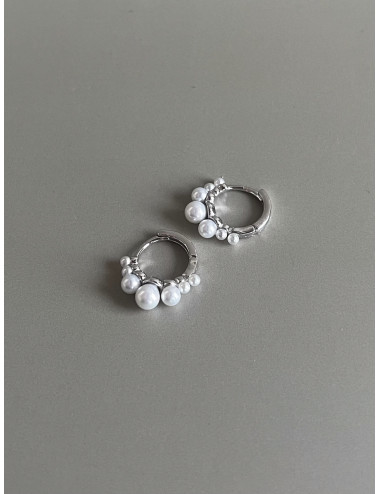 Argolas Pearly Prata