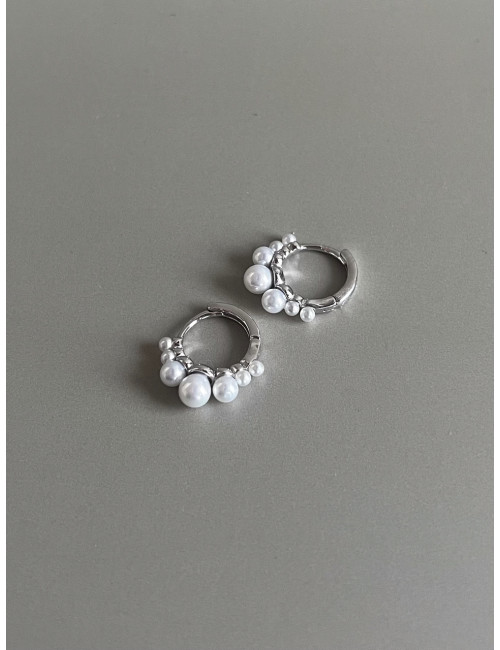 Argolas Pearly Prata