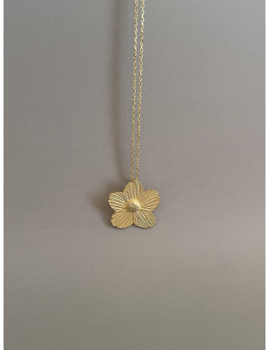 Colar Golden Flower Prata Dourada