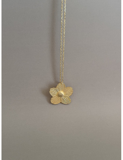 Colar Golden Flower Prata Dourada