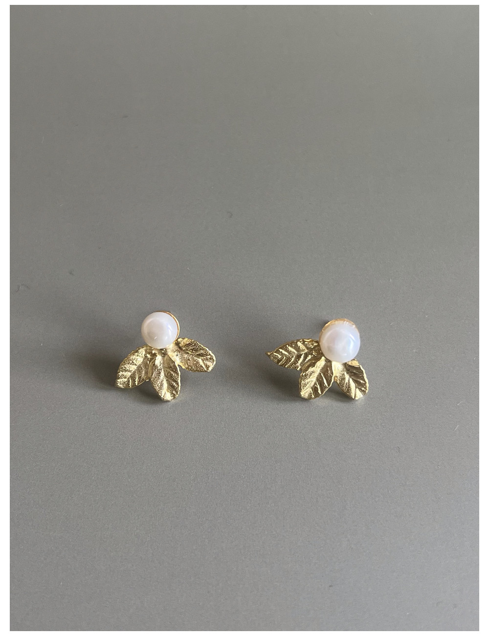 Brincos Flora Prata Dourada