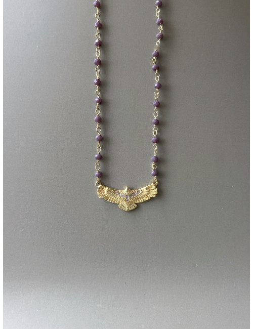 Colar Espirito Santo II Castanho Prata Dourada