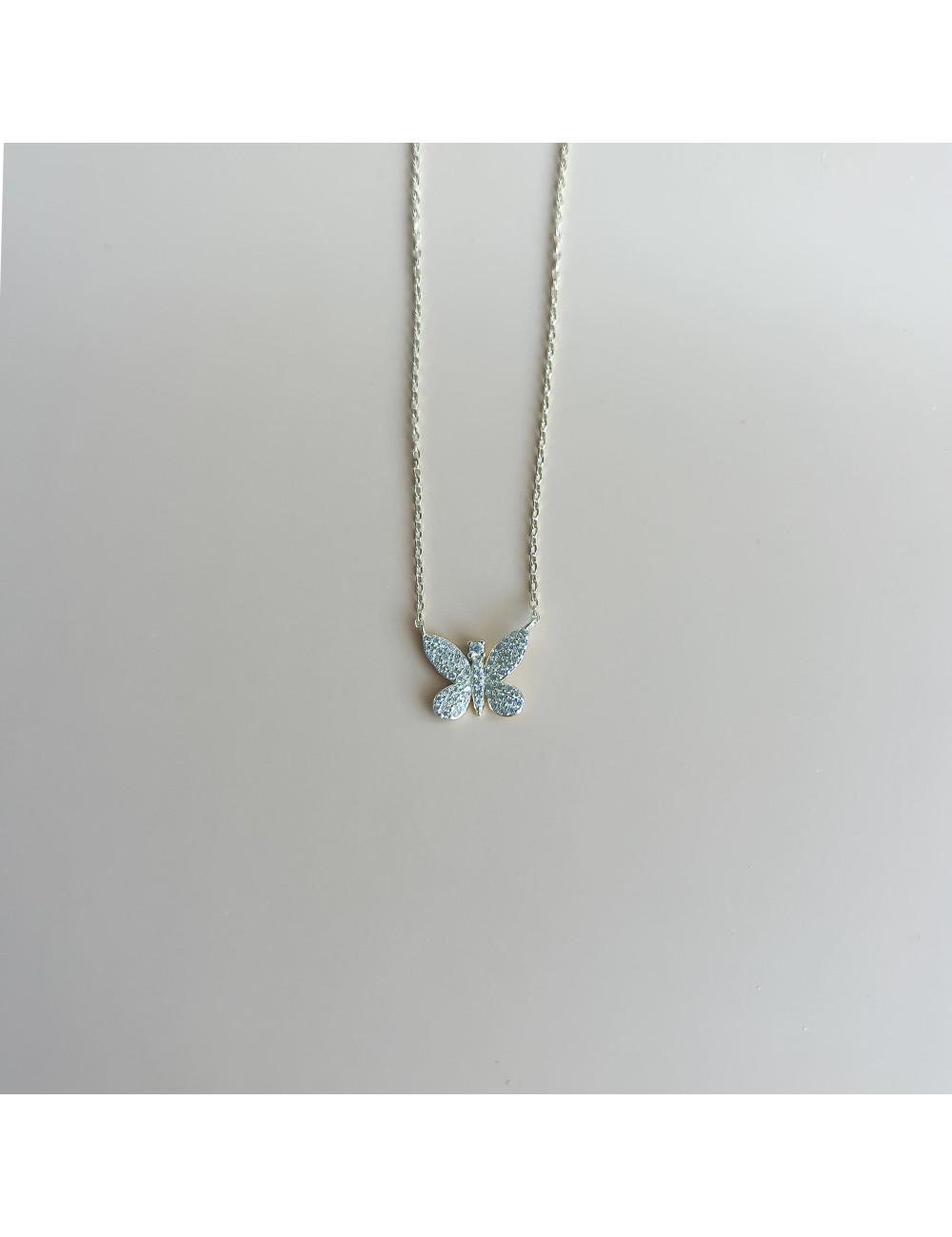 Colar Borboleta Prata Dourada