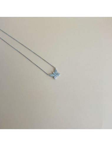 Colar Borboleta Prata