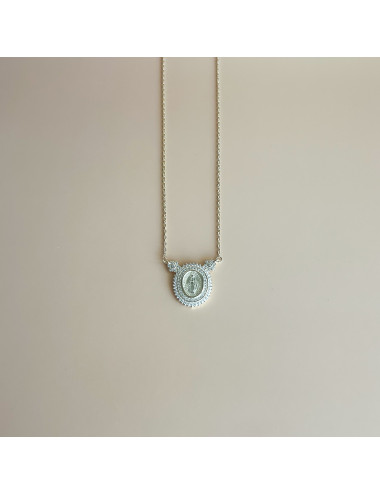 Colar Milagrosa Prata Dourada