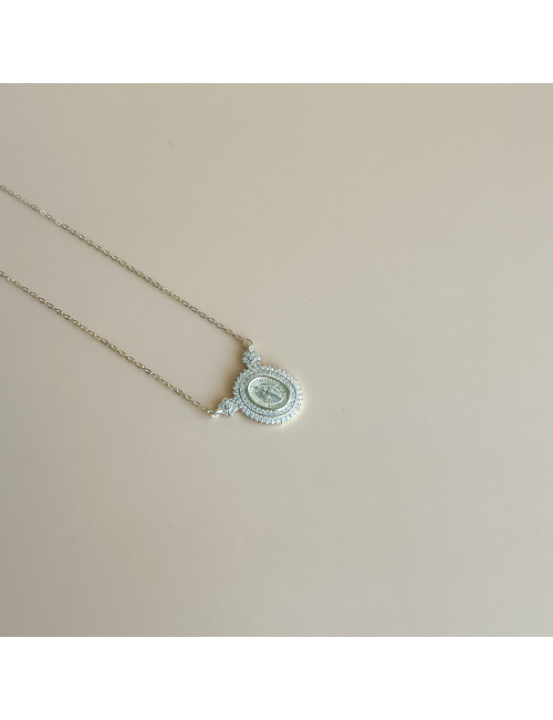 Colar Milagrosa Prata Dourada