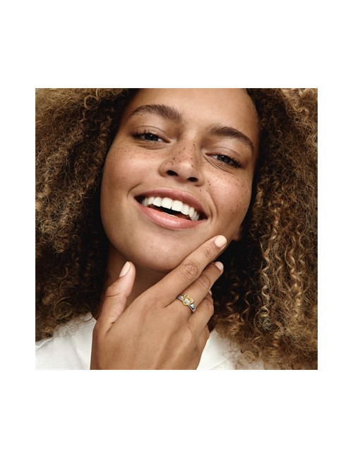 ANEL RADIANT SLIDING HEART PANDORA 14K GOLD PLATED