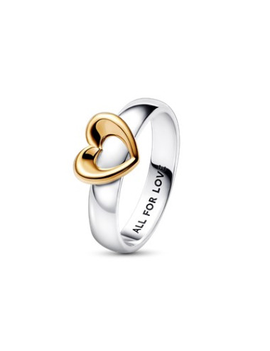 ANEL RADIANT SLIDING HEART PANDORA 14K GOLD PLATED